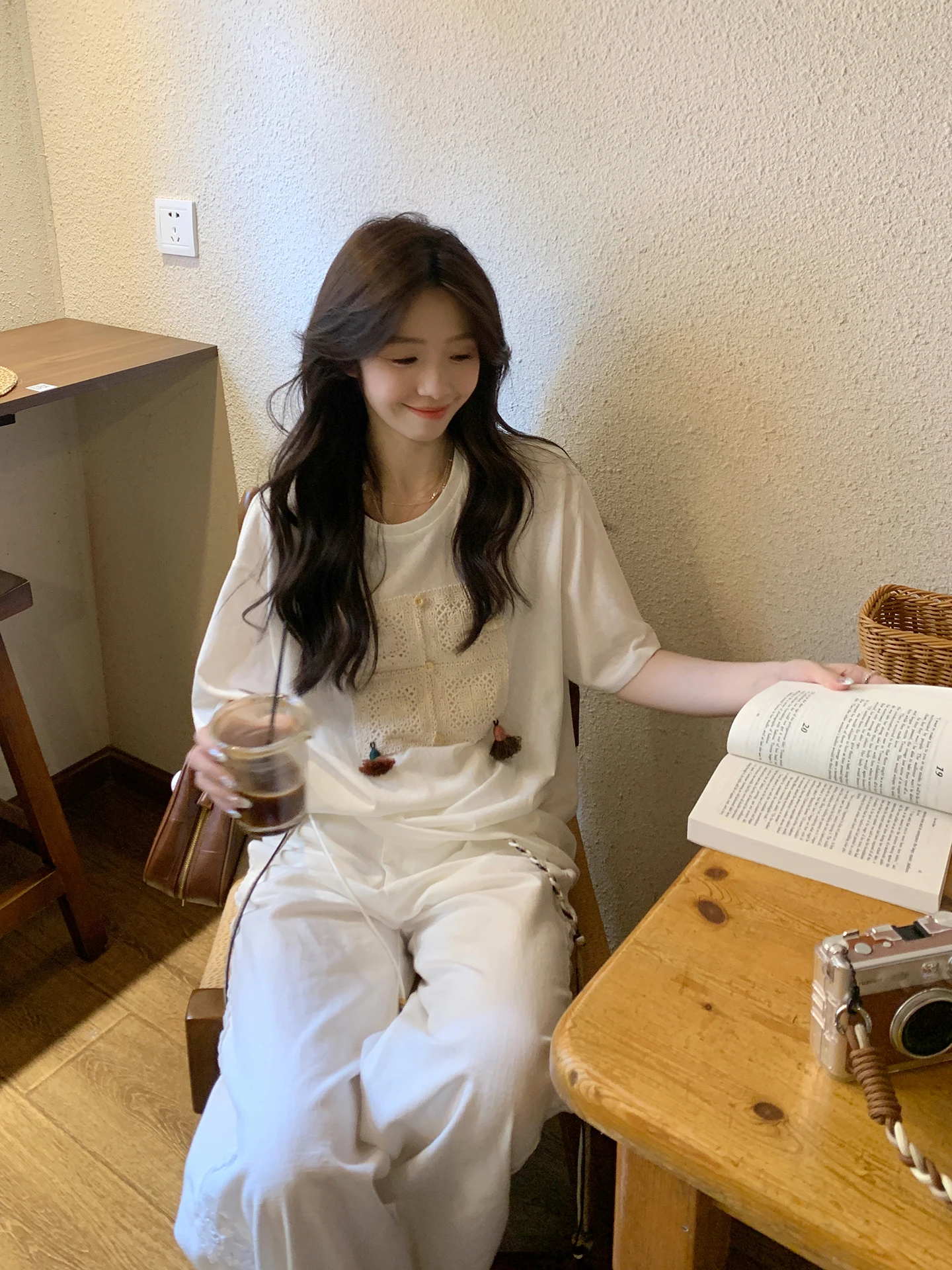 

Женская летняя повседневная футболка Even-wen в корейском стиле, с коротким рукавом, уникальная, из смесового хлопка и полиэстера, с круглым вырезом