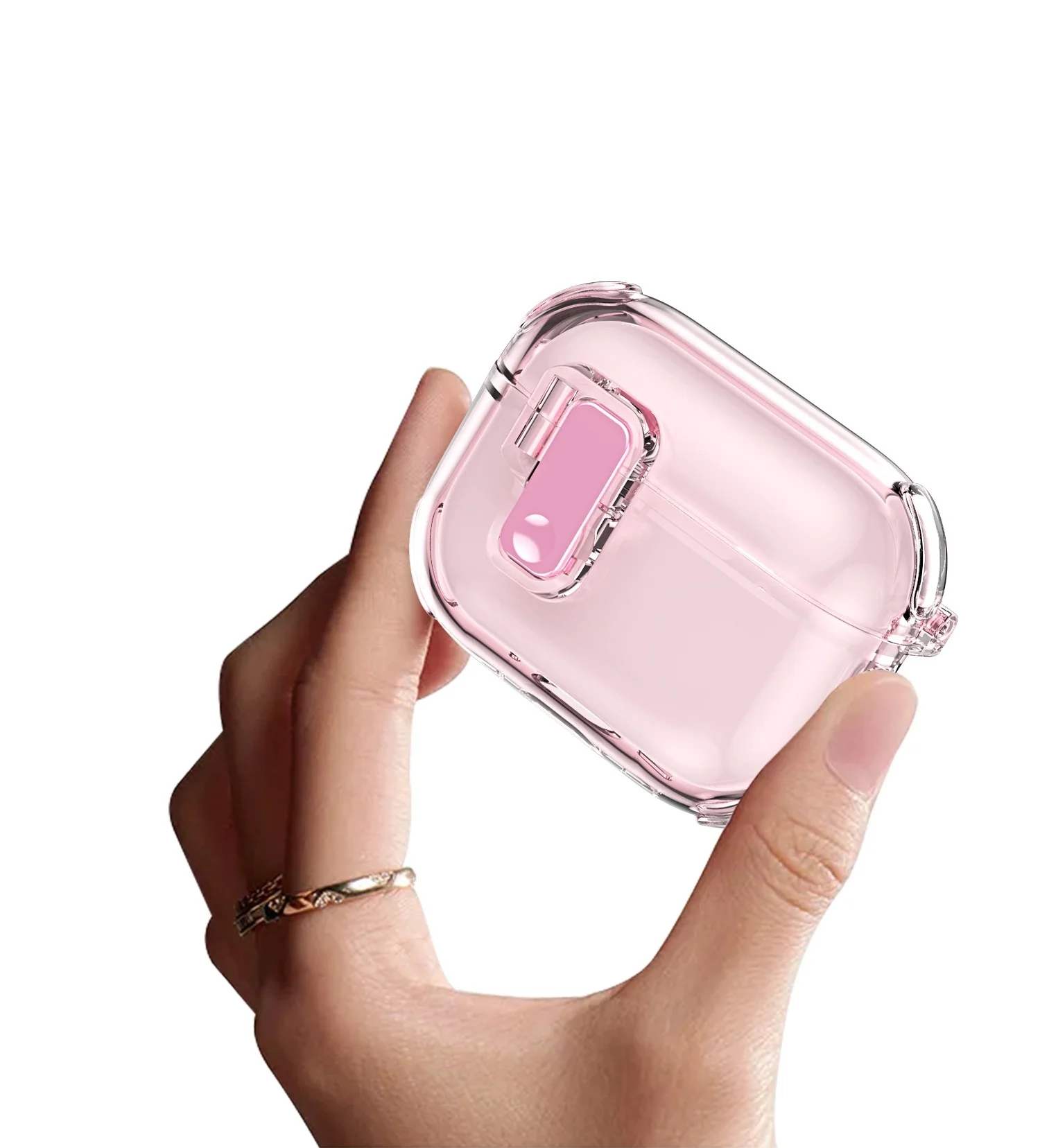 حافظة لهاتف AirPods Pro 3 حافظة شفافة بقفل آمن لأجهزة AirPods Pro الجيل الثالث حافظة من البولي يوريثان الناعم مع مجموعة تنظيف لأجهزة AirPods Pro 3