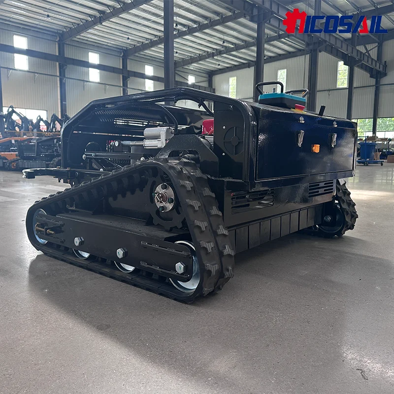 Remote Controlled Lawn Mower 800mm Robot Tracked Self-propelled Large Lawn Mower for Lawn and Garden Use