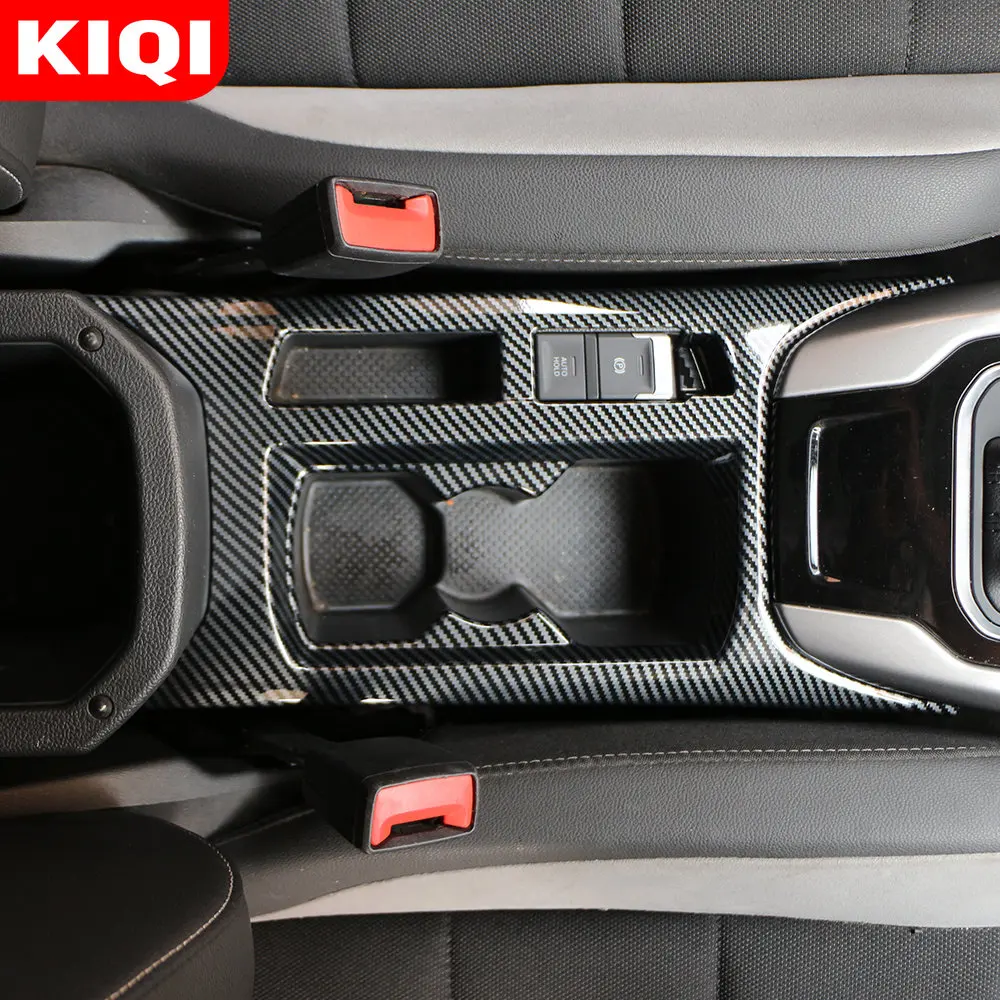 Auto Styling Console Central Front Water Cup Holder Panel Cover Trim 1PC Fit for Volkswagen T-Roc T Roc 2018 - 2023 Accessories