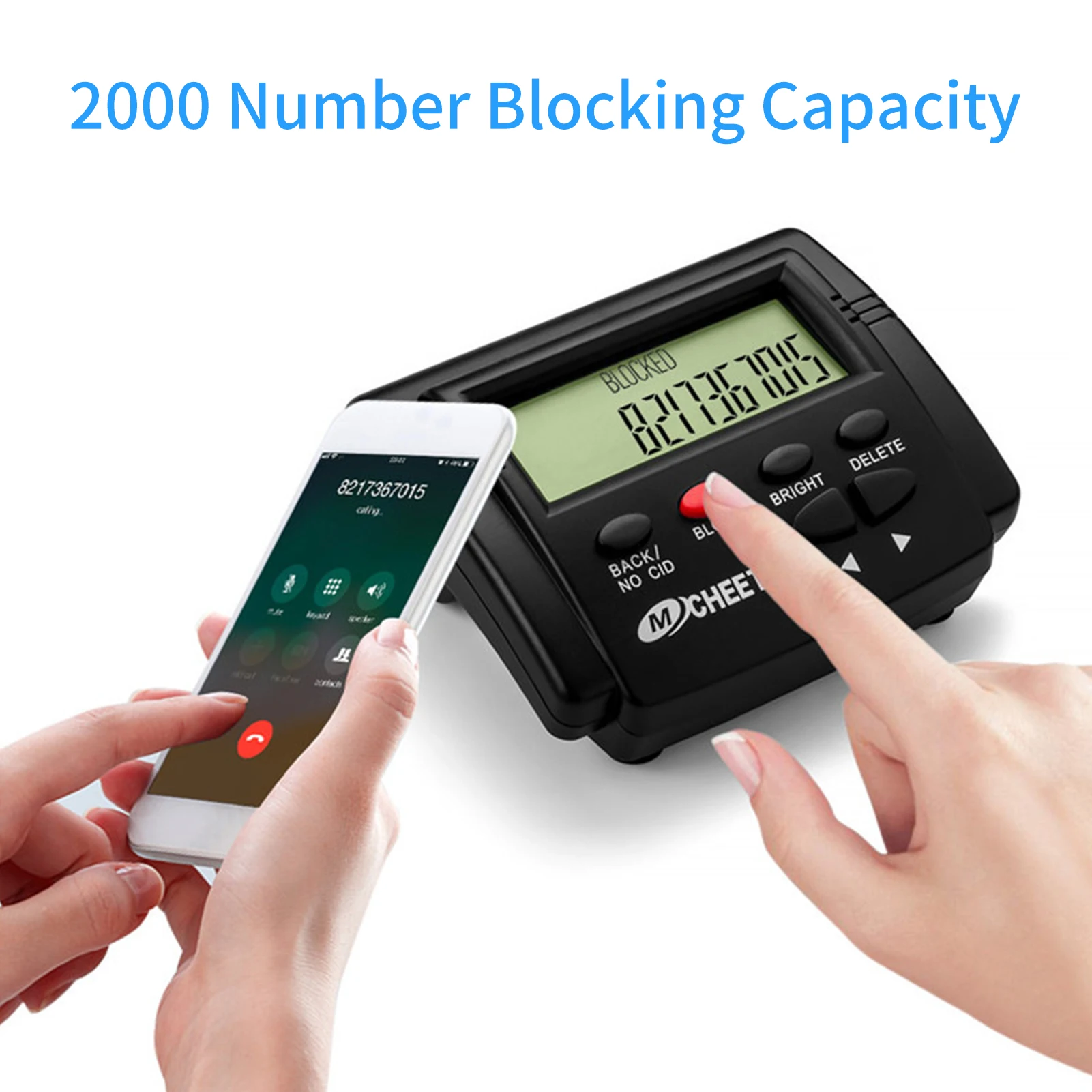 Call Blocker for Landline Phones Telephone 2000 Caller ID Box Blocking One Touch Number Block Device