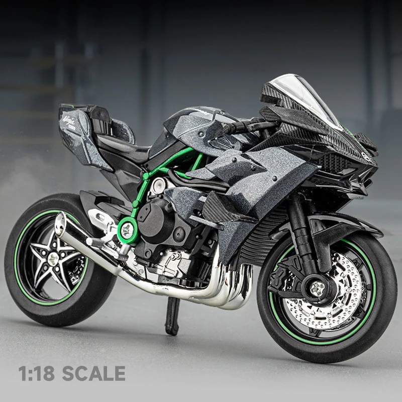 

Alloy Kawasaki H2R heavy motorcycle motorcycle model collection ornaments simulation 1:18 car toy figure boy gift