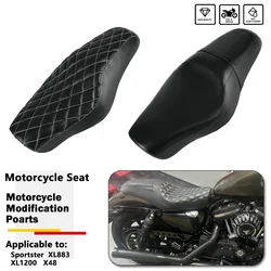 Leather Motorcycle Front Driver Rear Passenger Two Up Seat For Harley Sportster1200 Nightster Custom SuperLow Roadster Iron 883