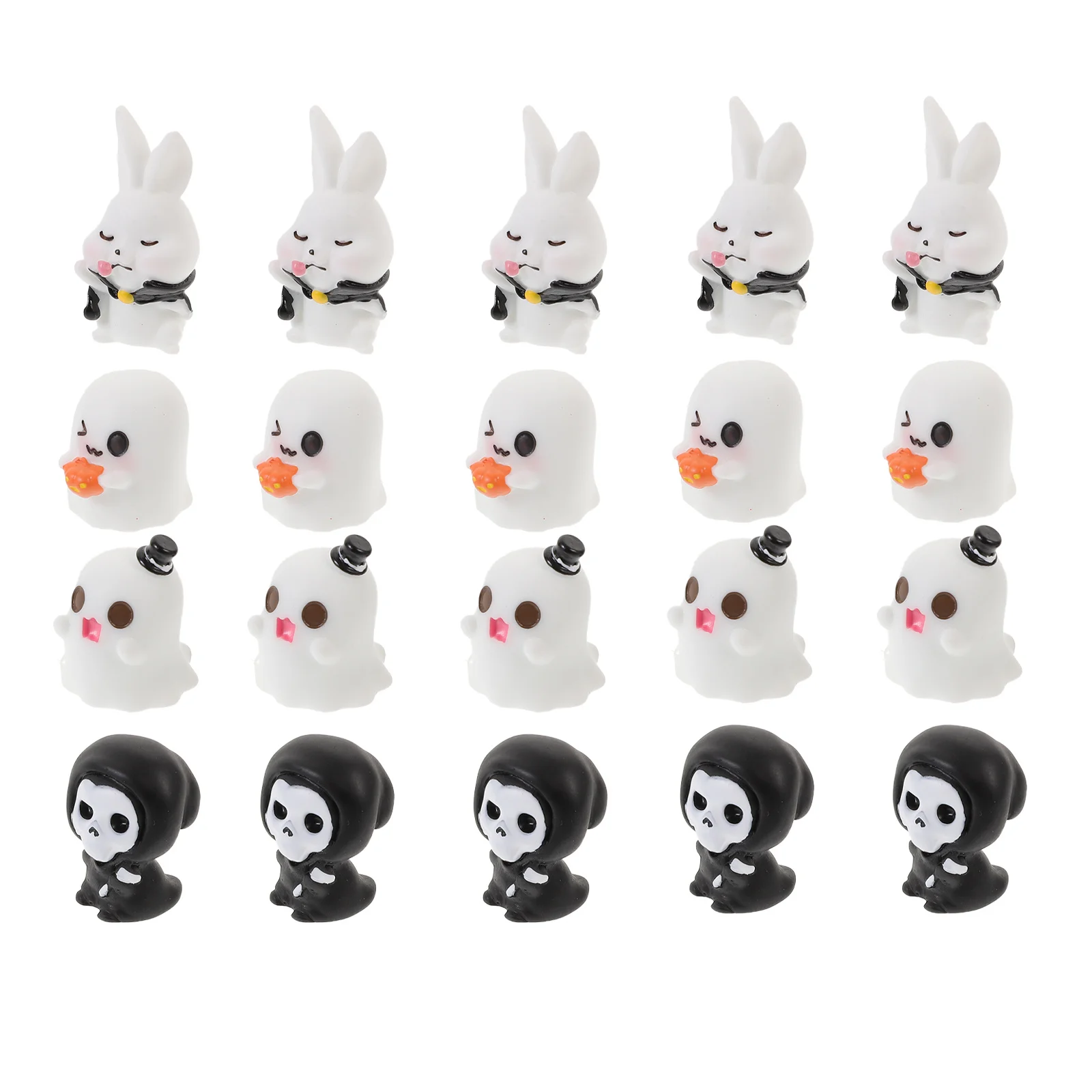 

20Pcs Miniature Halloween Ornaments Resin Durable for DIY Halloween Party Decoration Landscape Candy Bag Fillers
