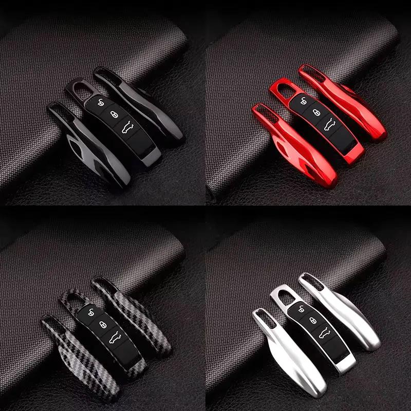 

Car Smart Remote Key Case Fob Covers Set Shell For Porsche Panamera Taycan Macan Boxster Cayman Cayenne 911 970 981 991