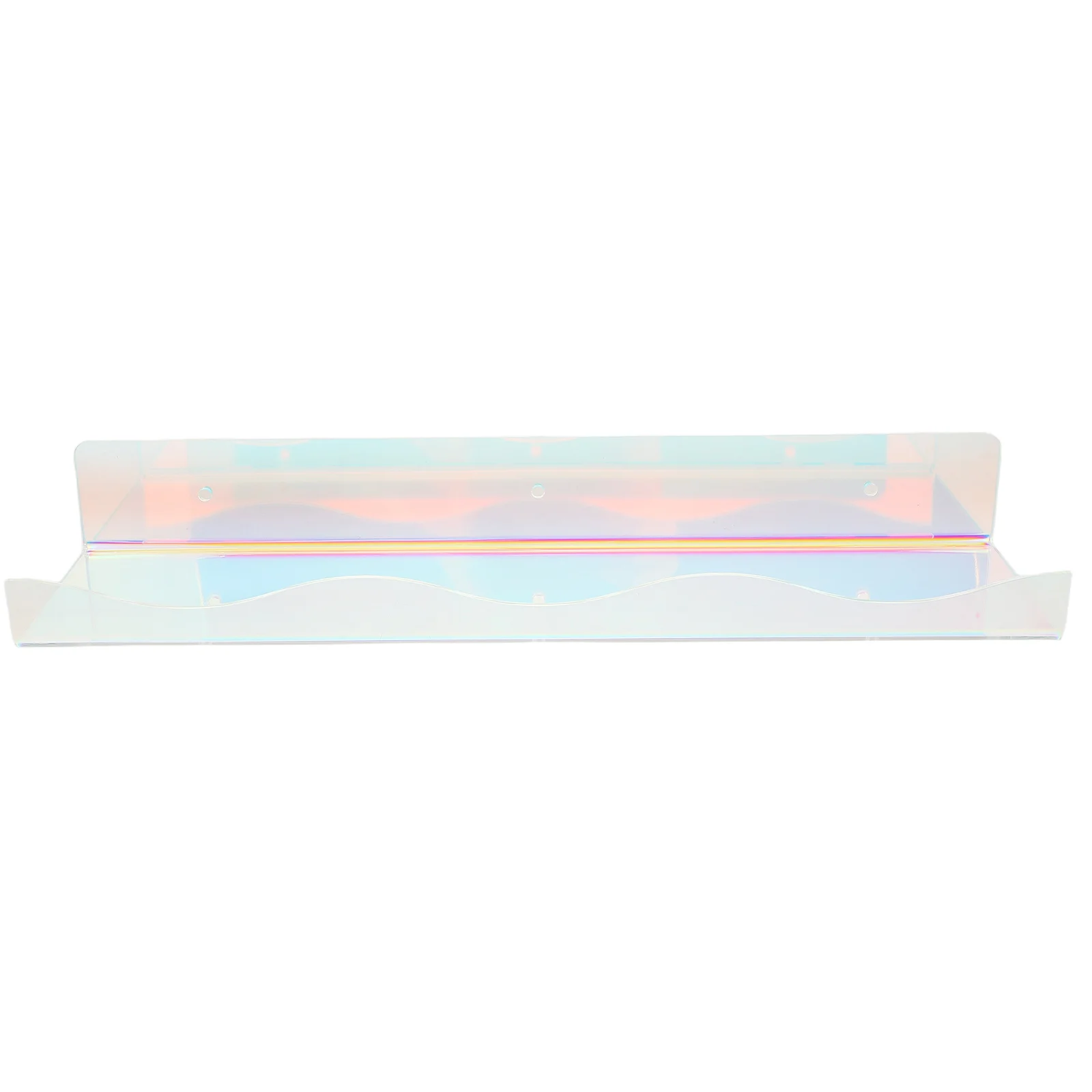 

1Set Multifunctional Holographic Acrylic Shelf Vibrant Design Storage Space Easy Install Nail Polish Perfume Display