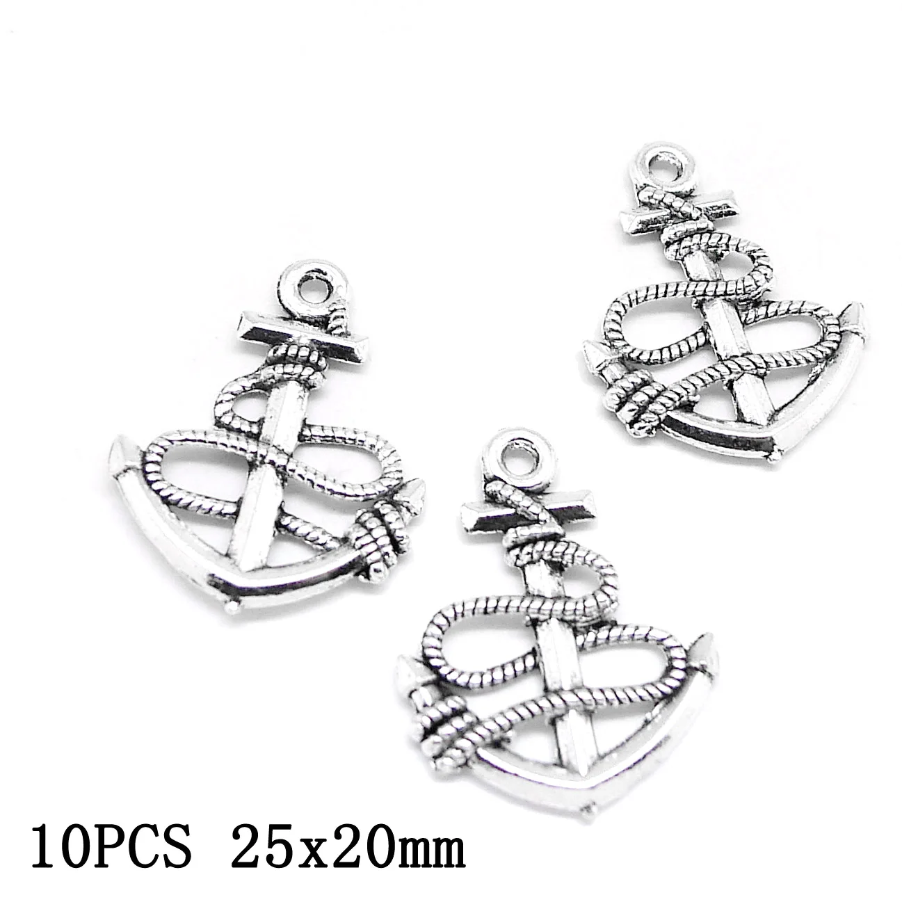 1 Bag 18x15mm Vintage Silver Alloy Anchor Charms For Necklace Bracelet Earring Keychain DIY Jewelry Accessories Wholesale