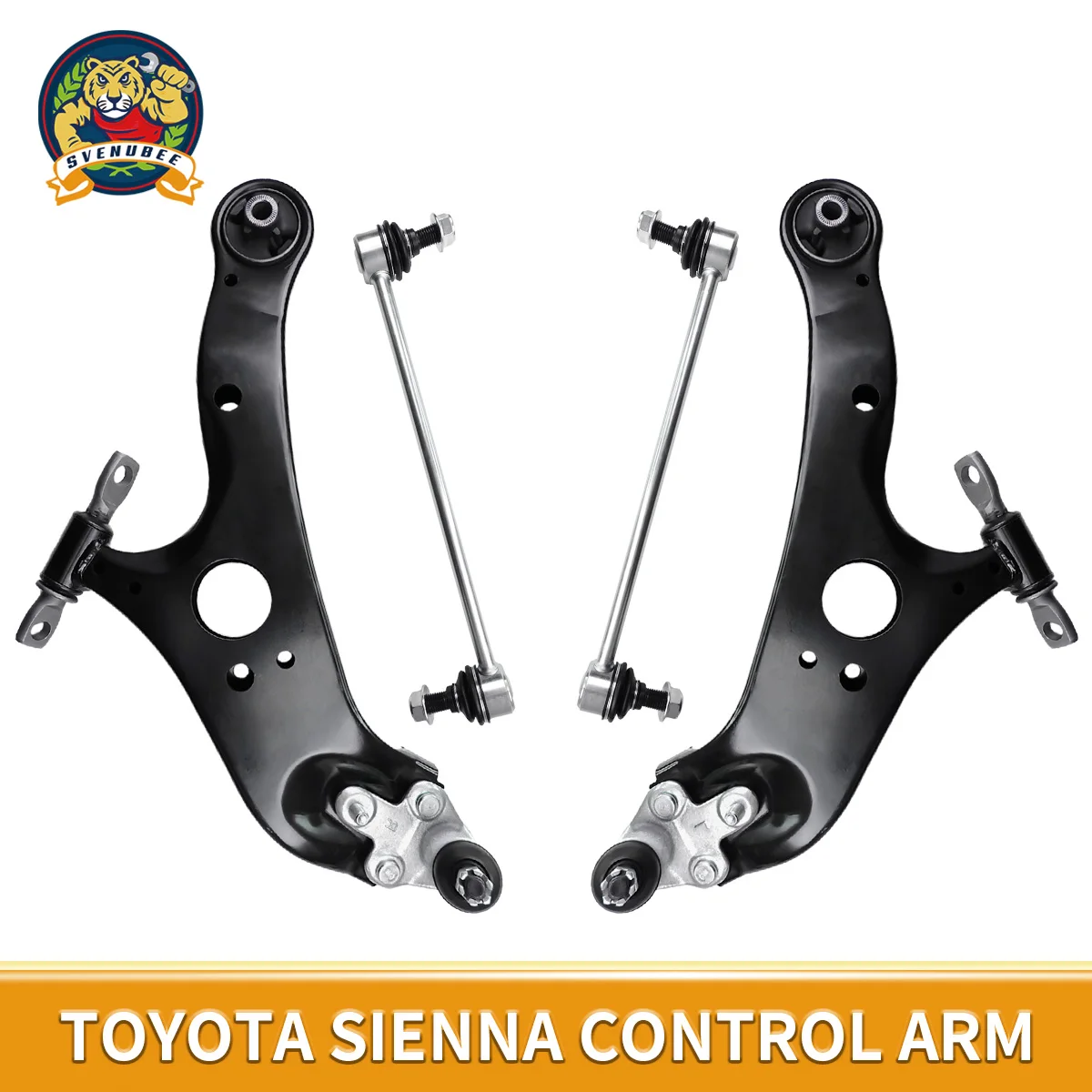 

Svenubee Front Lower Control Arms Suspension Ball Joints Sway Bar Link 6pcs Set for Toyota Sienna 2011 2012 2013 2014 - 2020