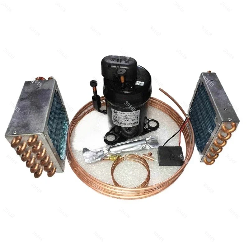 DIY Micro DC Air Conditioner Kit 12V 24V Compressor Refrigeration Cooling System For Pet Bed Tent Laser Water Chiller Parts
