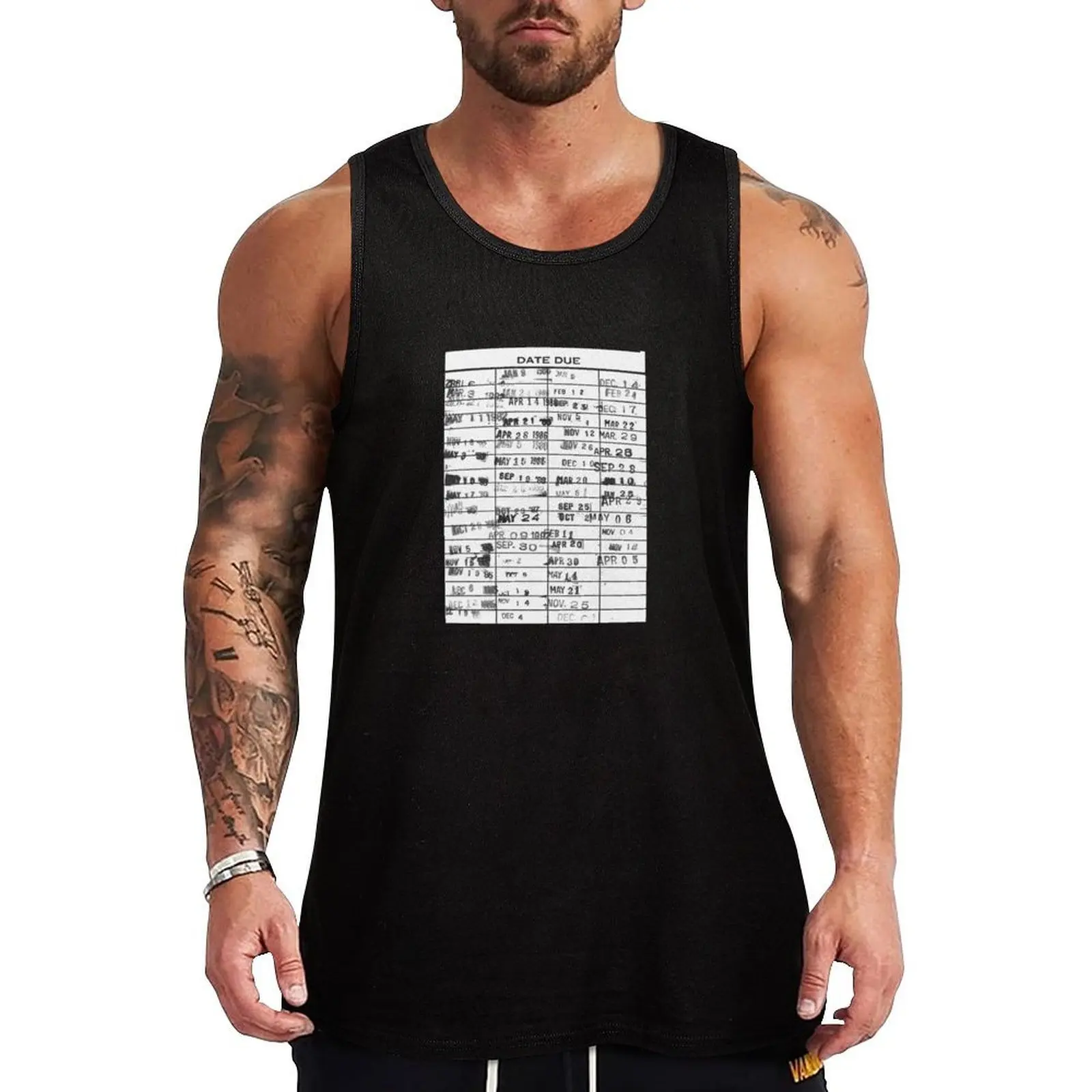 

Book Due Date Tank Top summer clothes Men's clothes gym training accessories