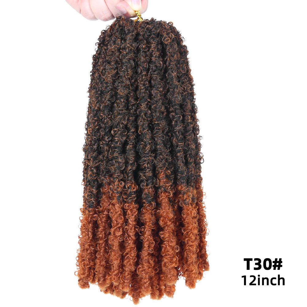 12/18/24/30Inch Butterfly Locs Crochet Hair Extension Black Brown