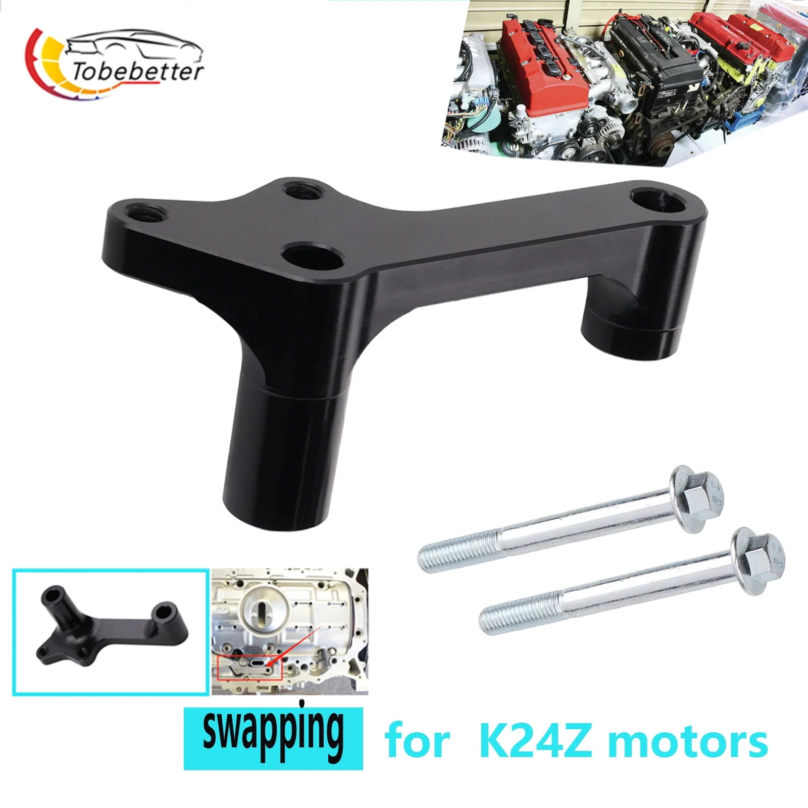 

2011 - 2015 K24Z Type-S PRB Oil Pump Windage Tray Bracket Baffle mount For swapping in honda 9th Gen Civic Si TSX