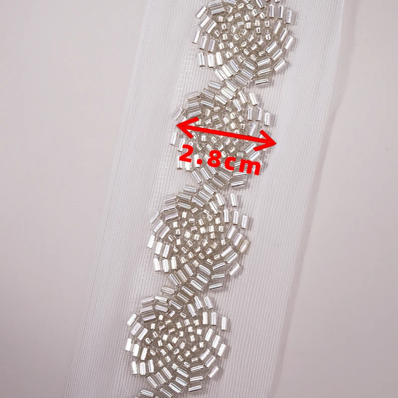 Fashionable Embroidery Beaded Lace Ribbon Decorative Tube Bead Sewing Material Pearl Ribbon Clothing Crafts DIY Accessories