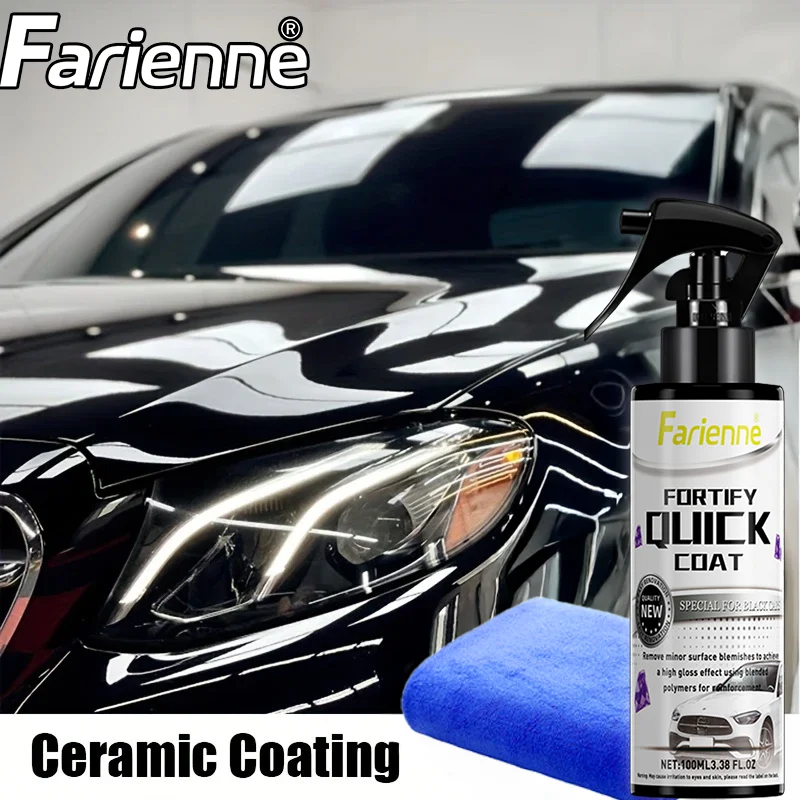 Farienne 3In1 Ceramic Coating Spray 100ML Super Hydrophobic Quick Coat - Paint Plastic Glass Protection Anti Scratch Long Lastin