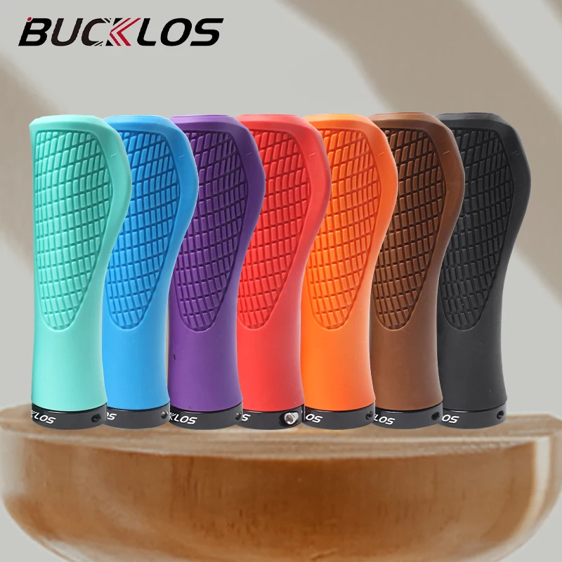 BUCKLOS Bicycle Handlebar Grip Ruber Bike Handle Bar Grips Shock Absorbing Lockable MTB Cuffs Cycling Accessories