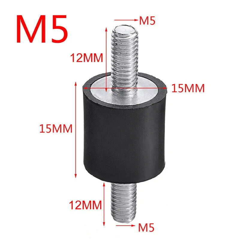 Imagem -04 - Conjunto de Amortecedor de Borracha Unidades Amortecedor de Vibração Bloco Silencioso Amortecedor de Metal de Borracha m5 m6 m8 Máquinas de Solda Elemento de Amortecimento