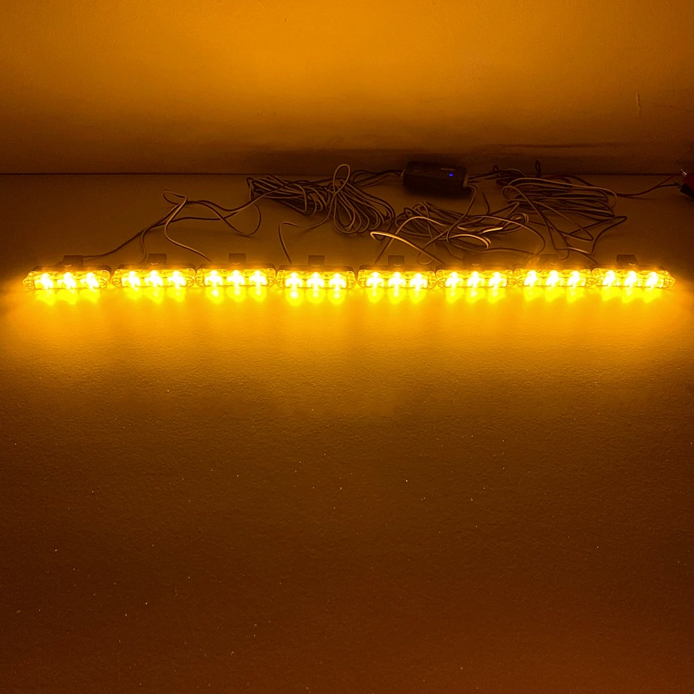 سيارة مصبغة ضوء فلاش ، لاسلكي للتحكم عن بعد ، الشرطة ، أضواء القوية في حالات الطوارئ ، منارة ، اطفاء تحذير مصباح إشارة ، 3LED ، 8 وحدات #5