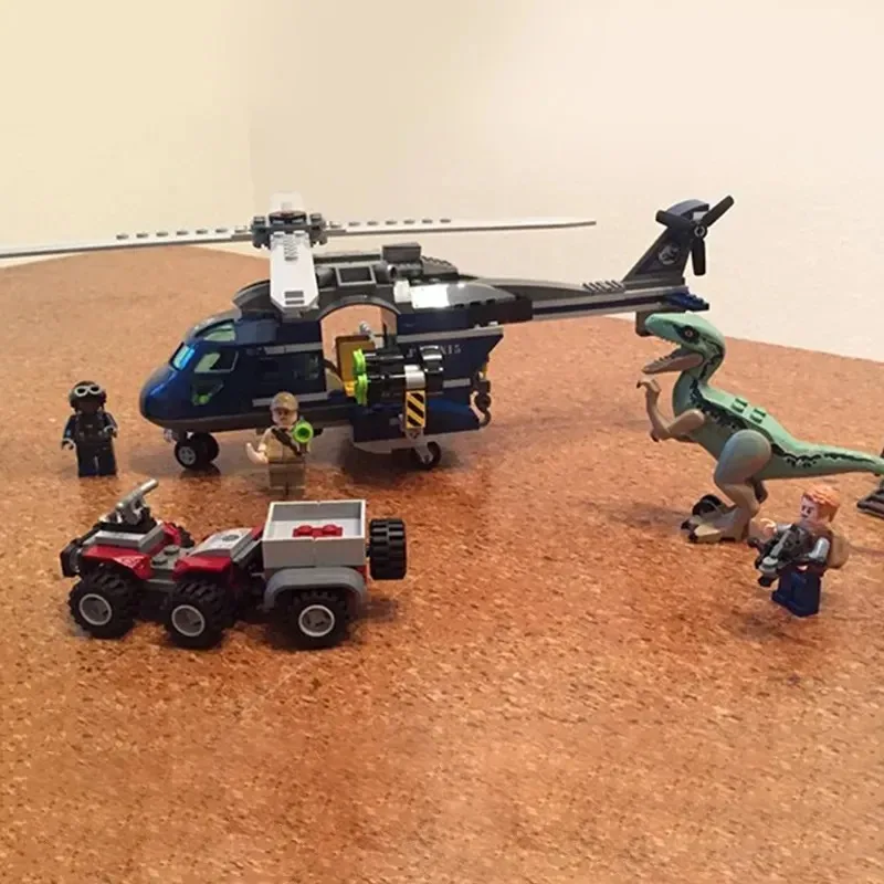 2025 nieuwe Modellen op voorraad Blue's Helicopter Pursuit Jurassic Bouwstenen 75928 Educatief Speelgoed voor Kinderen decoratieve