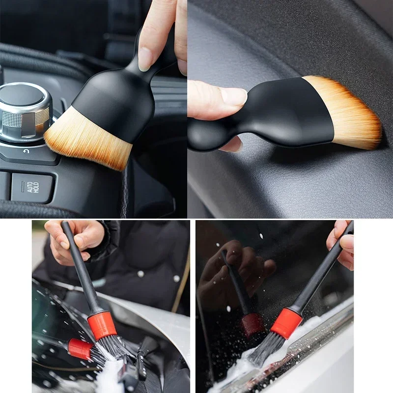 Multi-Piece Car Cleaning Brush for Cleaning Wheels Dashboard Vents and More Car Cleaning Brush Automobile Accessories