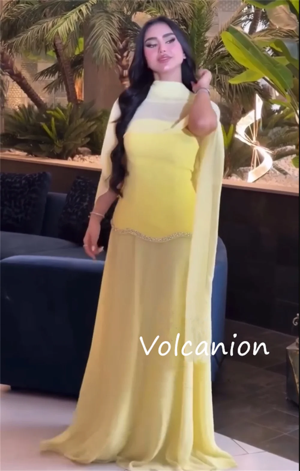 تخصيص جودة عالية جيرسي الطية ألف خط فساتين طويلة حمالة مفصل مناسبة مساء كلاسيكي أنيق