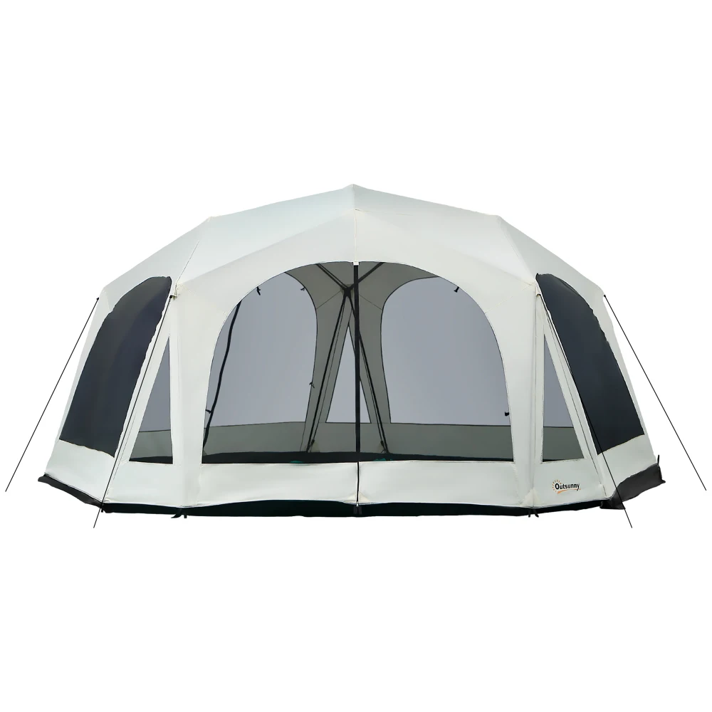

Outsunny 20 Person Camping Tent, Outdoor Cabin Tent Tent with 2 Doors, Screen Room, Family Dome Tent for Hiking, Backpacking