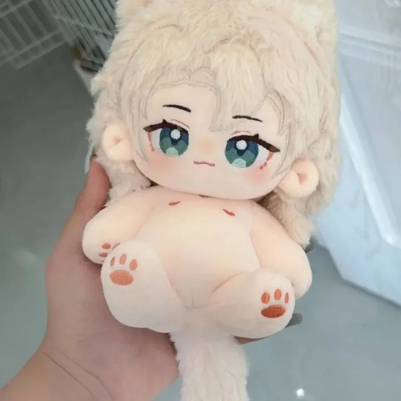 20cm original vestir-se fantoche de pelúcia genshin impacto albedo dos desenhos animados algodão boneca de pelúcia meninas crianças bonito presente brinquedos
