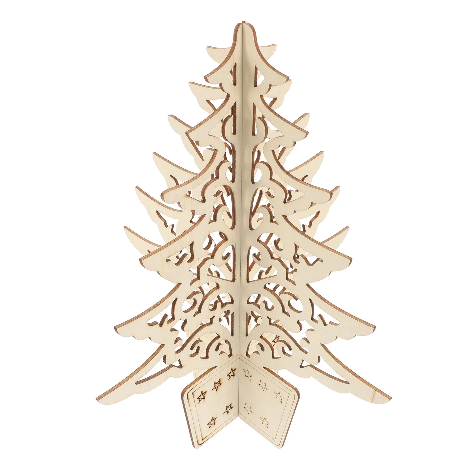 

Wooden Christmas Tree Decoration 3D Hollow Out Desktop Ornament Premium Craftsmanship Elegant Holiday Gift For Xmas Party