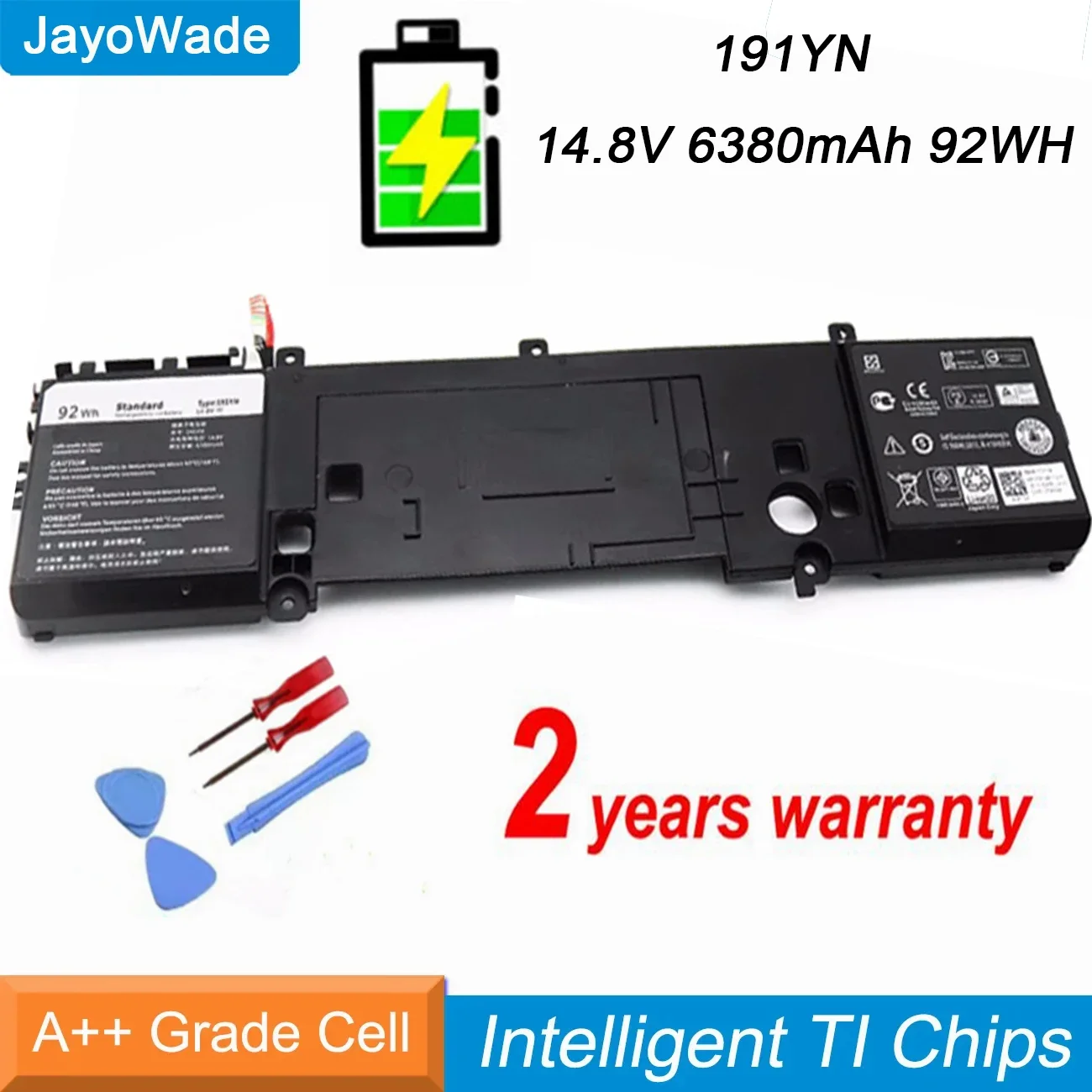 

New Battery 191YN Laptop Battery For DELL Alienware 15 R1 R2 ALW15ED-1828 ALW15CD-1718 ALW15ER-3718 2F3W1 14.8V 92WH Notebook