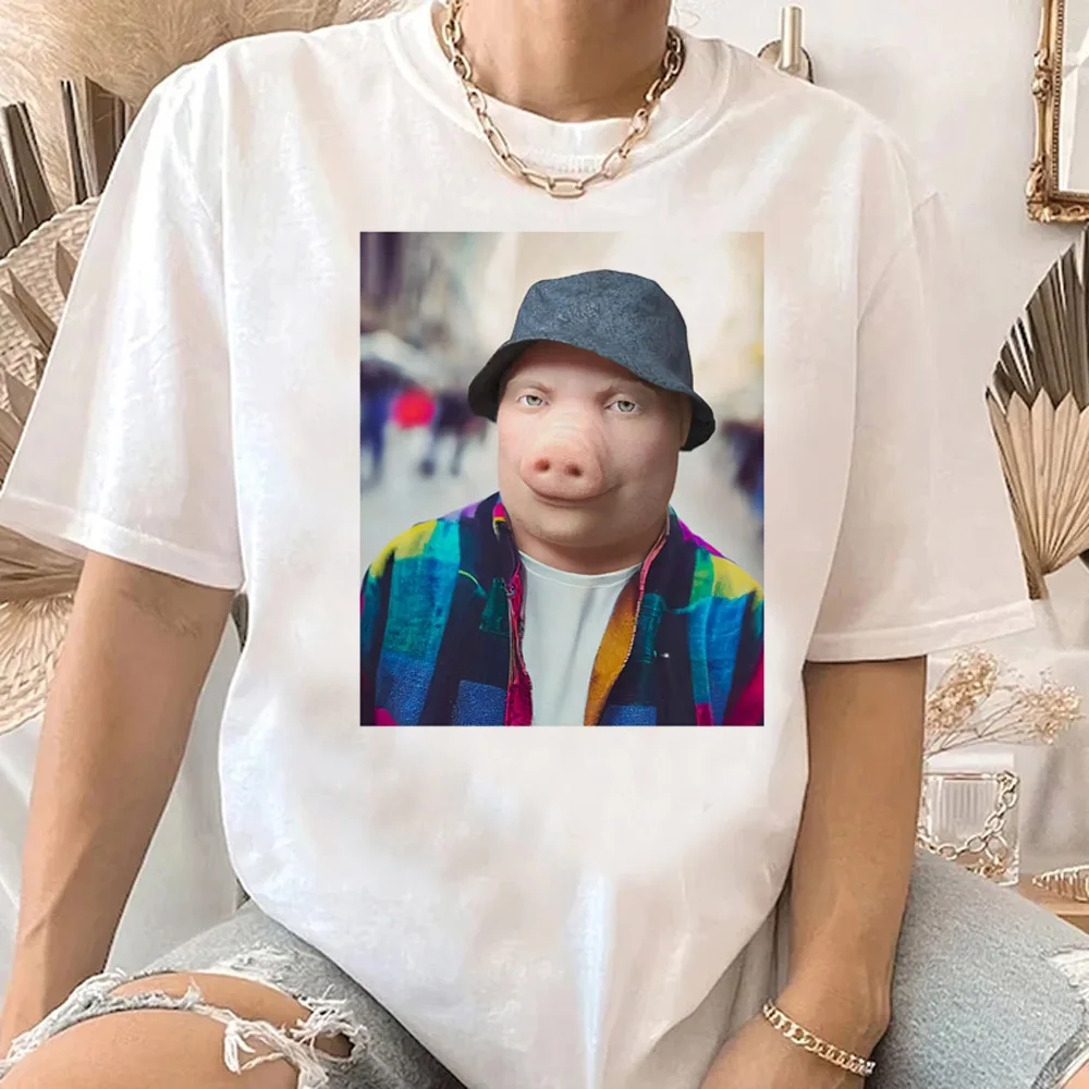 John Pork Is Calling Answer Call Phone Tee Shirt for Men Women Pig Tops Tshirt Gothic Hip Hop T-shirt Streetwear Clothes