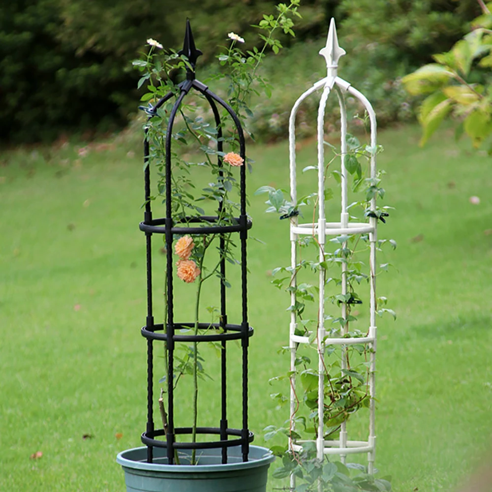 Climbing rattan frame plant potted support frame metal iron flower vegetable decorative lattice support