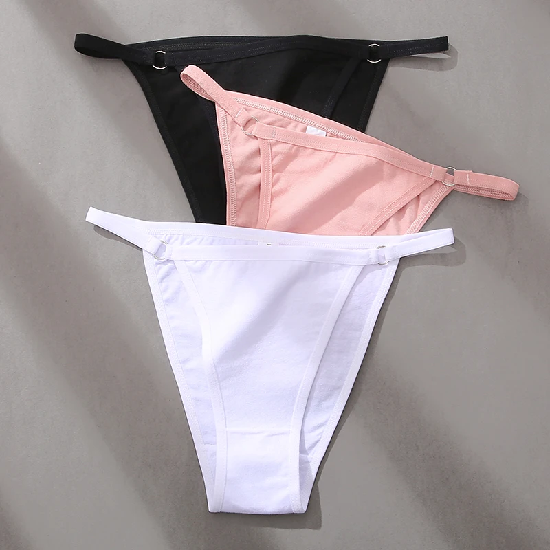 FINETOO 3 Teile/satz frauen Baumwolle Höschen Niedrige Taille Bikini-Slip M-2XL Damen Unterwäsche Weibliche Weiche Feste Unterhose Dessous Neue