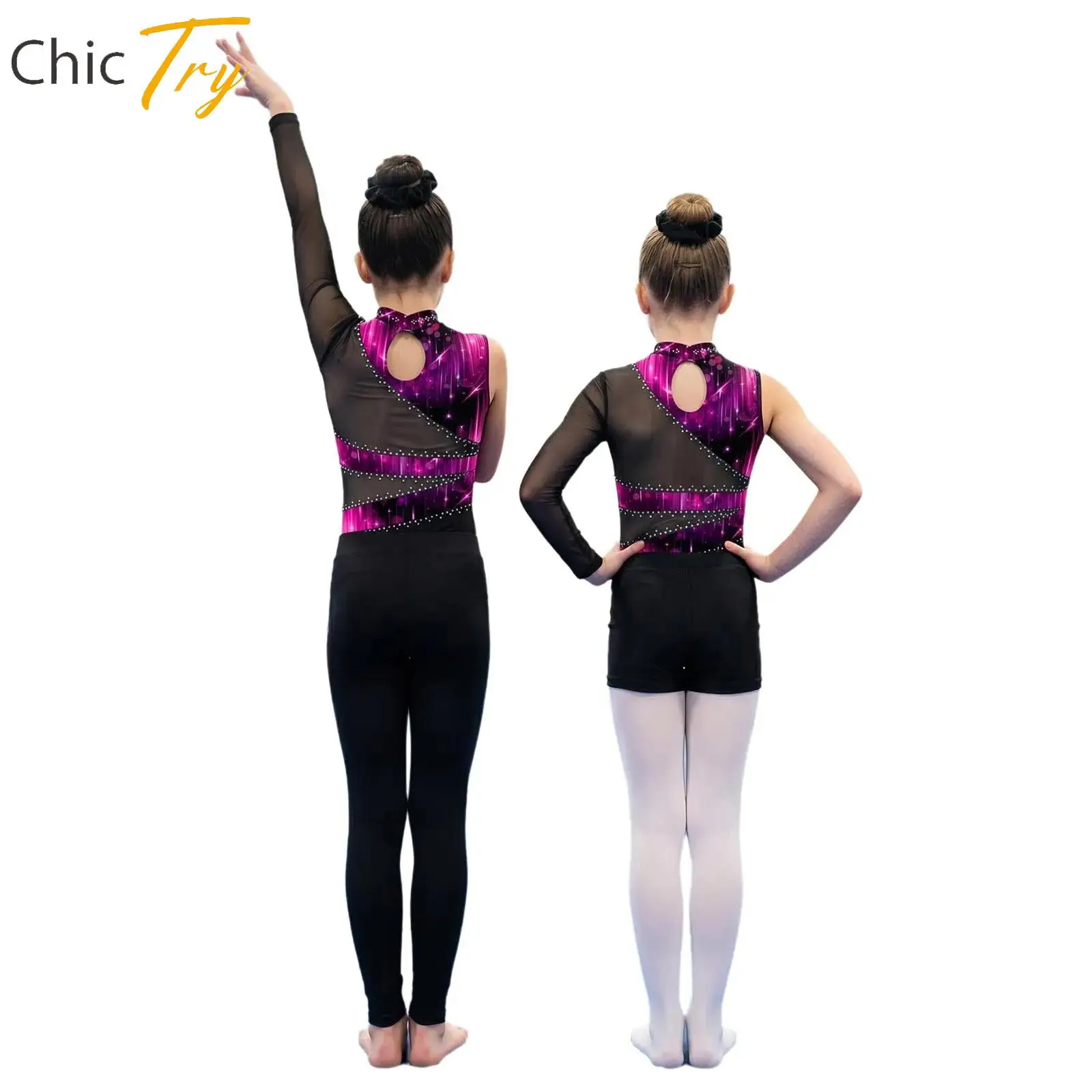 

Детский балетный костюм для девочек, гимнастический купальник, танцевальный комбинезон балерины, шорты, головной убор для фигурного катания и танцевальных выступлений