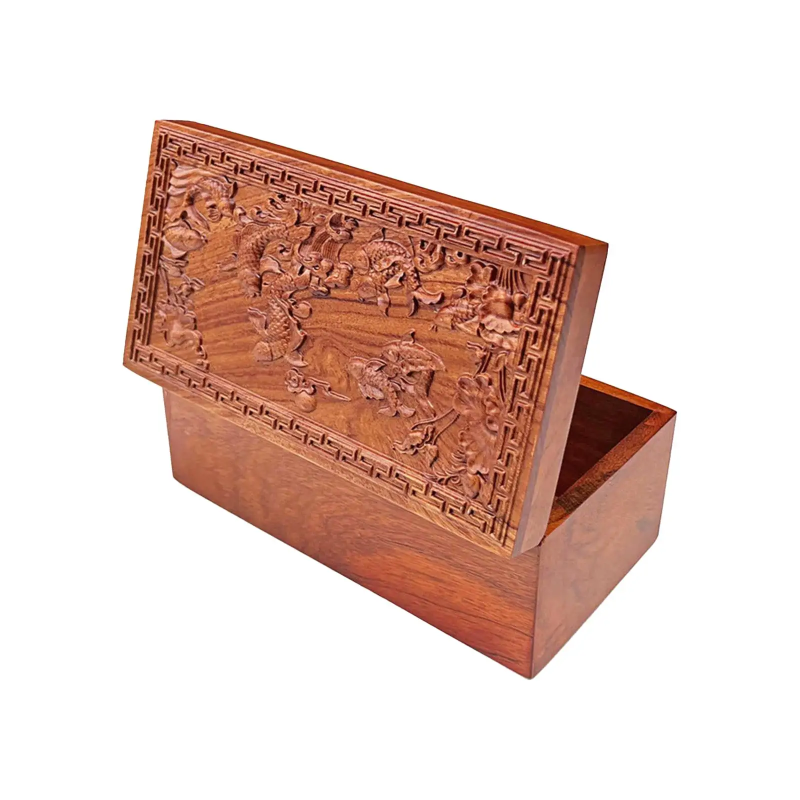 Wooden Jewelry Box Vintage Multipurpose for Women Trinket Organizer Keepsake Storage Box Trinket Chest for Home Dressing Table