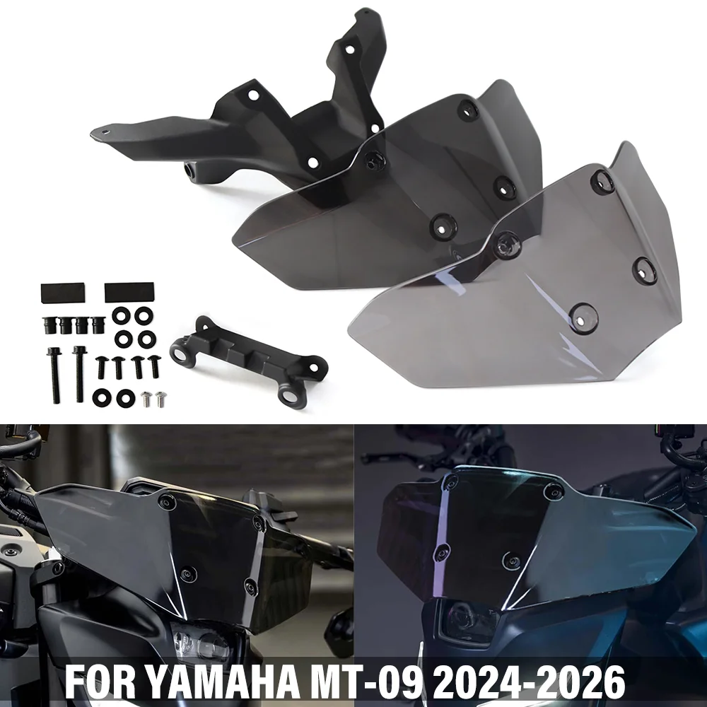 

Ветровое стекло для мотоцикла YAMAHA MT-09 MT09 2024-2026, ветрозащитный дефлектор, защита от ветра, аксессуары