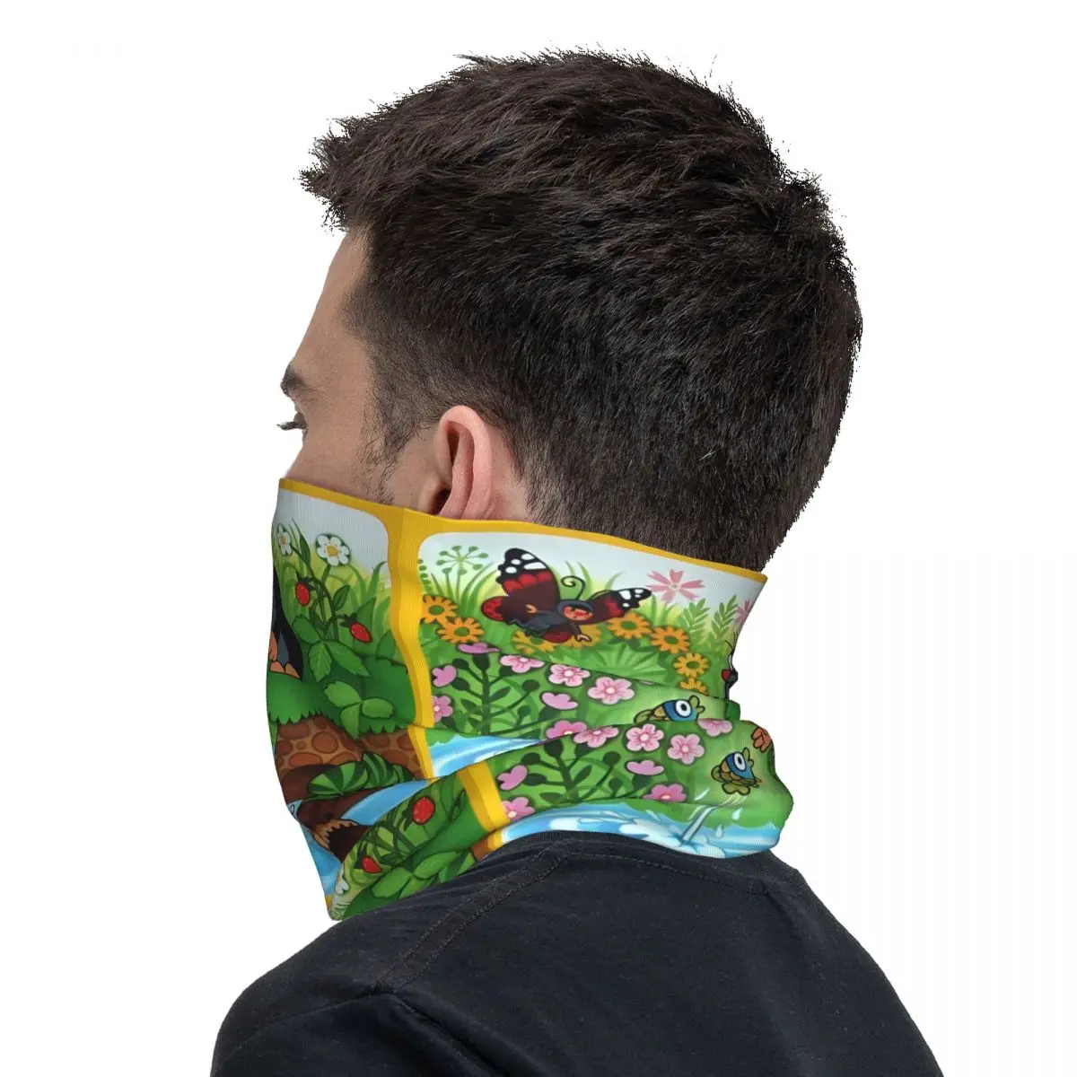 Couvre-cou bandana unisexe pour adulte, cagoule respirante, écharpe ronde, poisson, cyclisme