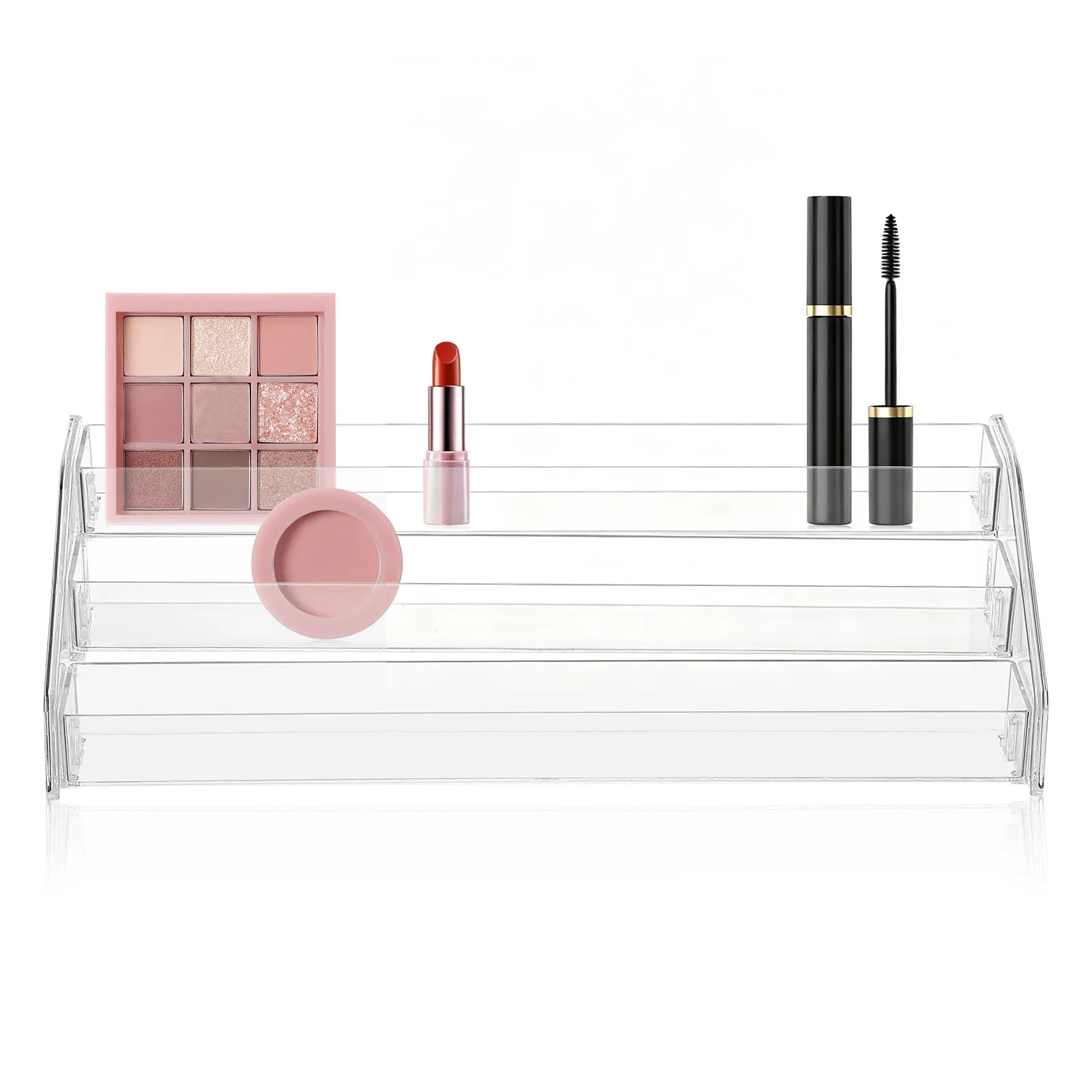 Makeup Palette Organizer Acrylic Vanity Organizer Transparent Makeup Storage Nail Polish Perfume Display Stand