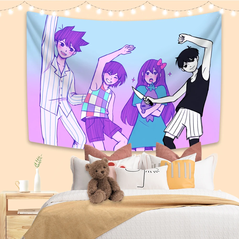 XxDeco anime Tapestry Kawaii Cartoon Printed Hippie Wall Hanging Dorm Decor Teenager Aesthetic Covering Carpets Bedroom Backdrop