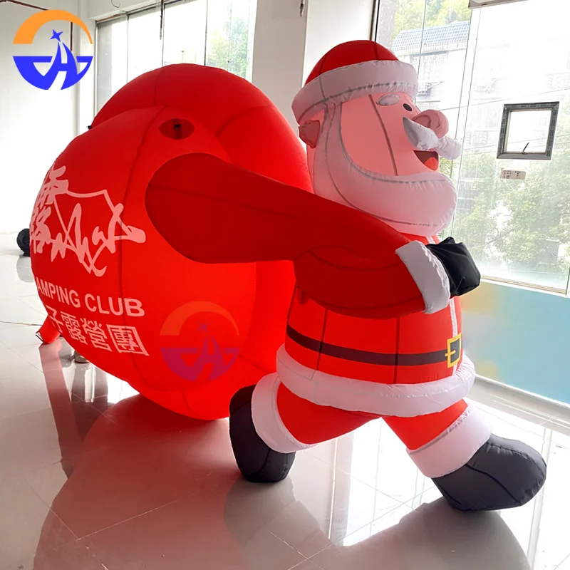 Modelo inflável de Papai Noel - evento de quintal ao ar livre de Natal e adereço de decoração de festas