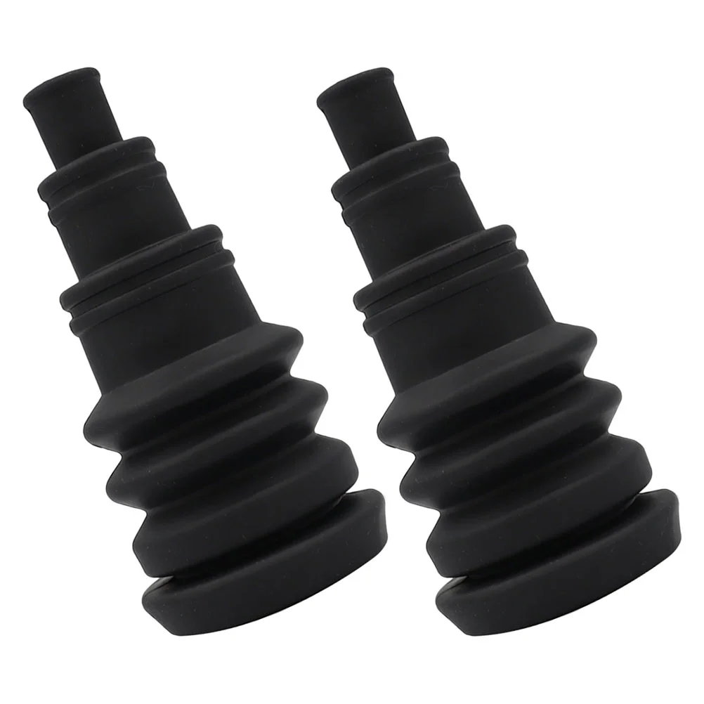 2 Pcs Automotive Wire Dust Jacket Rubber Ring Plugs for Holes Assorted Sizes Washer Protection Grommets Black Bundles