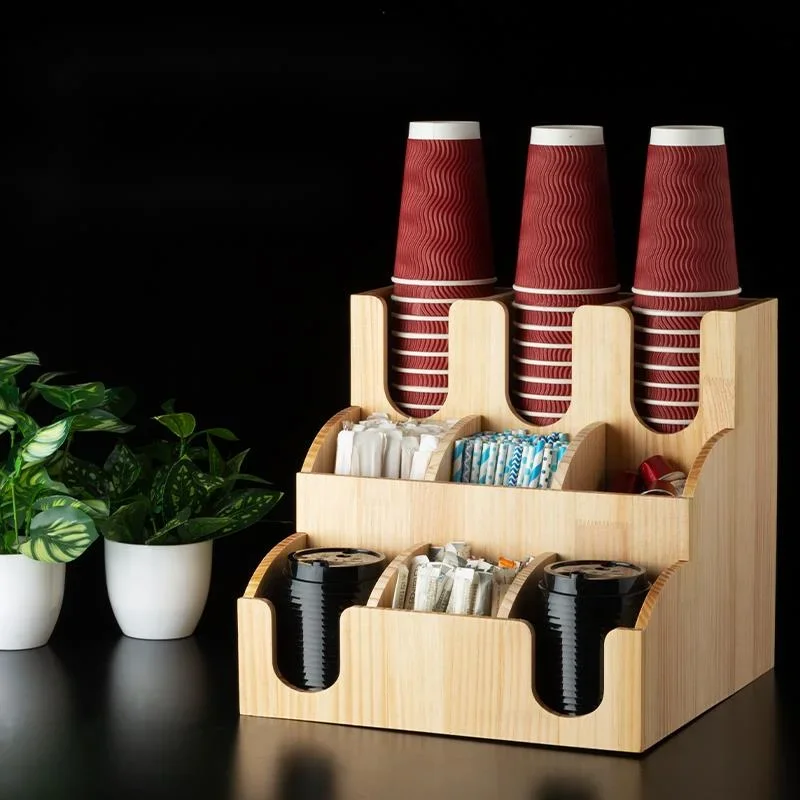 Acrylic Display Stand Milk Tea Shop Multi-layer Cup Holder Efficiency Enhancer Shop Presentation Rack and Organizational Shelf
