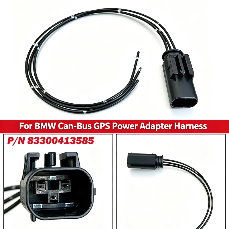 For BMW GPS Repair Connector 3 Pole Power Lead 30cm Motorcycle Harness 611656 8330 0413585 New Parts for Navigation System
