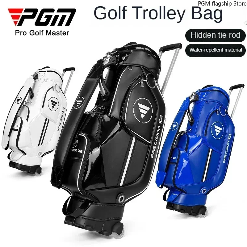 

PGM Golf Bag, Men's and Women's Trolley Bag, Portable Tug Pulley Club Bag QB029