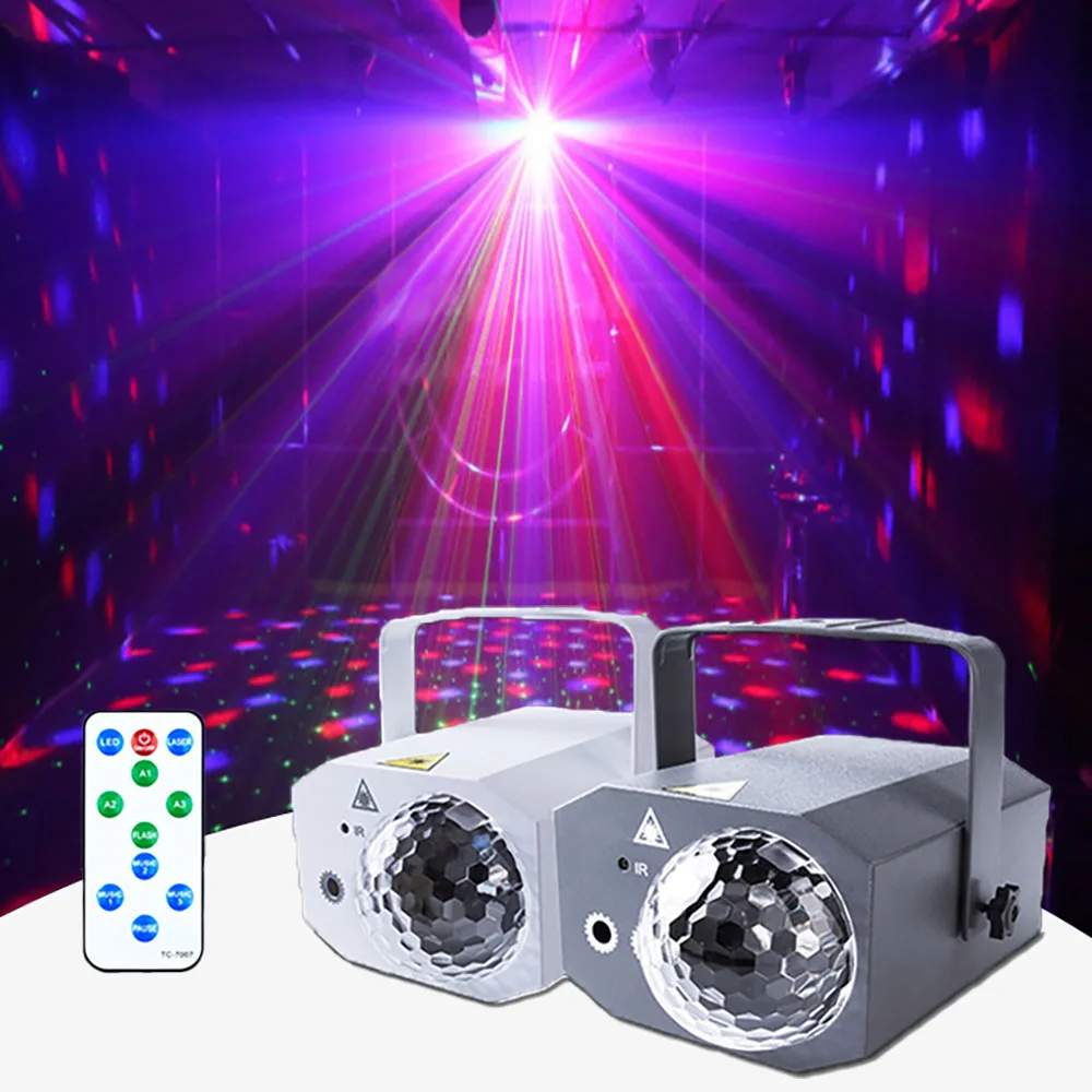 

LED three hole remote control dance table lamp DJ party multi pattern disco lamp wedding dance hall KTV club effect lamp