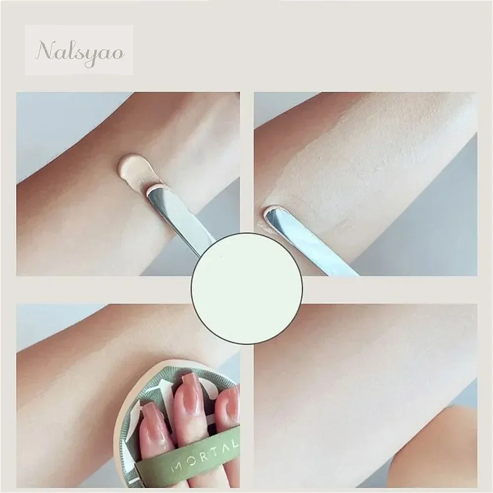 2PC Stainless Steel Palette Tray Mixing Rod Set Makeup Toner Spatula Foundation Cream Mixing Cosmetic Tool
