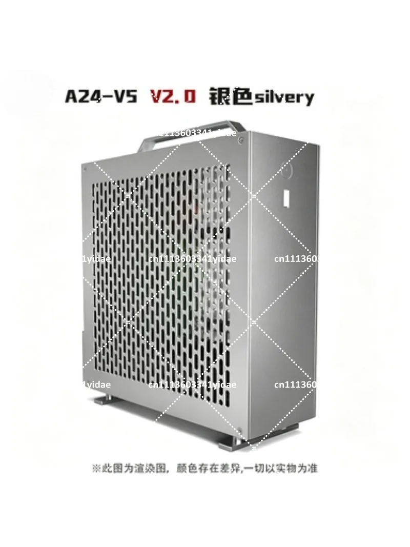 5L Mini PC Case 1U Dual Slot Single Display PSU Chassis Dual Bezel Design for Desktop Computers