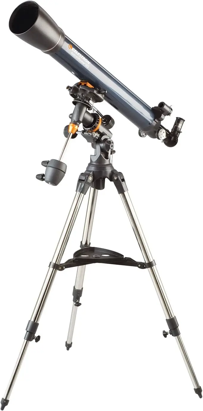 Refractor Telescope for Beginners Fully-Coated Glass Optics Adjustable-Height Tripod Bonus Astronomy Software Package