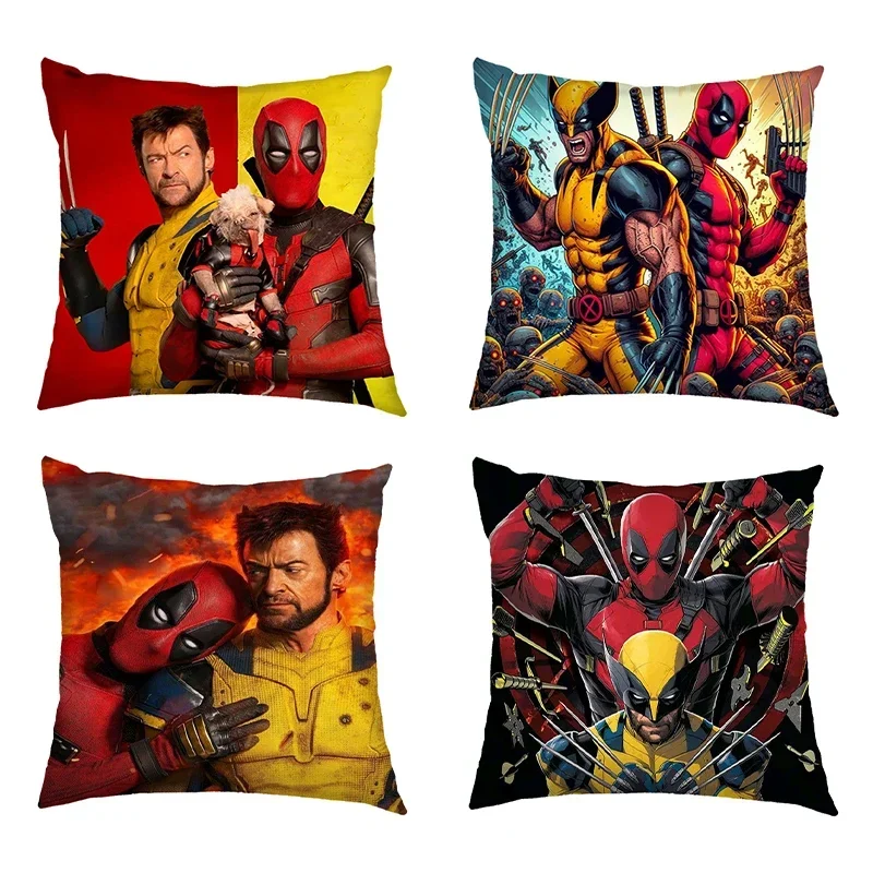 Deadpool Wolverine Pillowslip Cover Movie Cartoon Bedroom Sofa Decoration Home Throw Pillowcase Cushion Cute Kids/adult Gift New