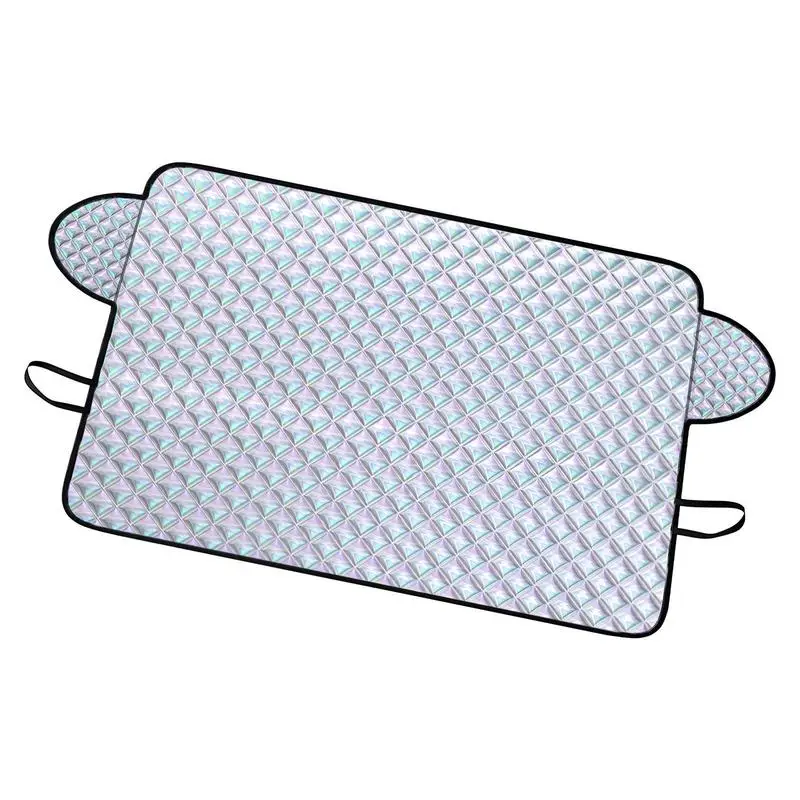 Windshield Snow Cover 4-Layer Frost And Ice Removal Sunshade Windshield Cover Windproof Sunshade Cover Automotive Window