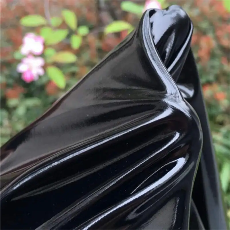 145x100cm Shiny Glossy Soft Vinyl Leather Fabric Elastic PVC Fabric Jumpsuit Skinny Pants Material DIY Dress Clothes Accessories