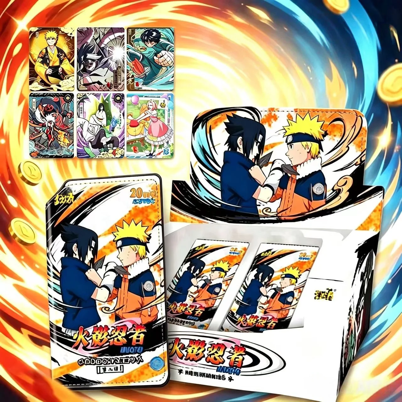 KAYOU Genuine NARUTO Card Uchiha Sasuke 8bullet Animation Comic Cartoon Periphery Collect Card Toy for Children Holiday Gift